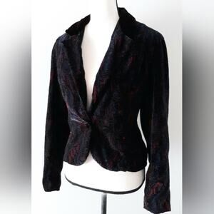 VTG Sarah Taylor Paisley Velvet Blazer